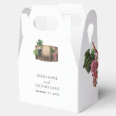 Rustikales Weinkeller Weinkeller Weinberg Hochzeit Geschenkschachtel (Geöffnet)
