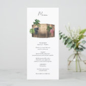 Rustikales Weinkeller Weinkeller Weinberg Hochzeit Menükarte (Stehend Vorderseite)