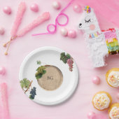 Rustikales Weinkeller Weinkeller Weinberg Hochzeit Pappteller (Party)