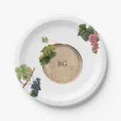 Rustikales Weinkeller Weinkeller Weinberg Hochzeit Pappteller (Vorderseite)