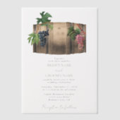 Rustikales Weinkeller Weinkeller Weinberg Hochzeit Pergament Einladungen (Vorderseite)