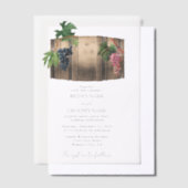 Rustikales Weinkeller Weinkeller Weinberg Hochzeit Pergament Einladungen (Versetzt)