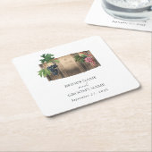 Rustikales Weinkeller Weinkeller Weinberg Hochzeit Rechteckiger Pappuntersetzer (angewinkelt)