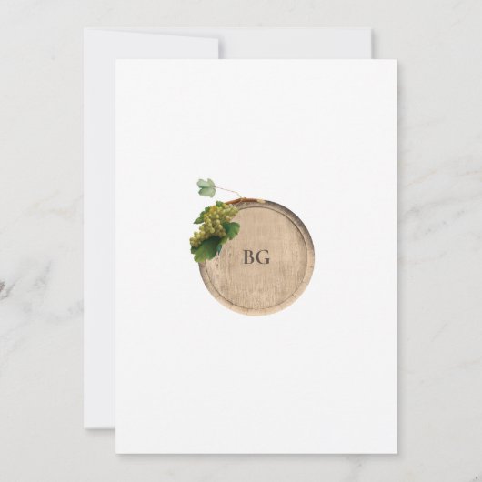 Rustikales Weinkeller Weinkeller Weinberg Hochzeit Save The Date (Rückseite)