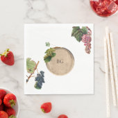 Rustikales Weinkeller Weinkeller Weinberg Hochzeit Serviette (Beispiel)