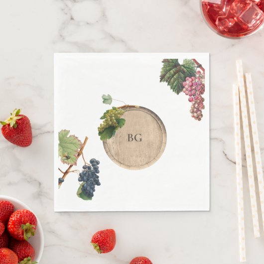 Rustikales Weinkeller Weinkeller Weinberg Hochzeit Serviette (Beispiel)