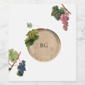 Rustikales Weinkeller Weinkeller Weinberg Hochzeit Weinetikett (Einzelnes Label)