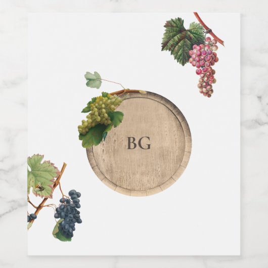 Rustikales Weinkeller Weinkeller Weinberg Hochzeit Weinetikett (Einzelnes Label)