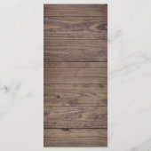 Rustikales Weinkork-Menü Menükarte (Rückseite)