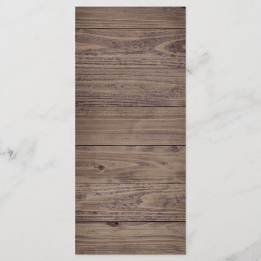 Rustikales Weinkork-Menü Menükarte (Rückseite)