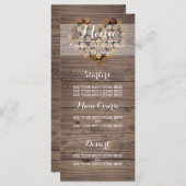 Rustikales Weinkork-Menü Menükarte (Vorne/Hinten)