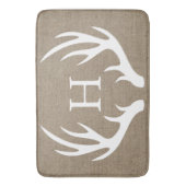 Rustikales Weiß silhouettierte Badematte (Vorderseite Vertikal)