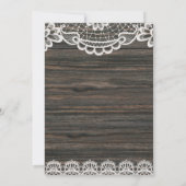 Rustikales Weiß und Einladung zur Hochzeit von Hol (Rückseite)