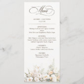 Rustikales Weißblütenfest Menükarte (Vorderseite)