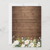 Rustikales Weißblütengeflecht I TUN GRILLEN Engage Einladung (Rückseite)