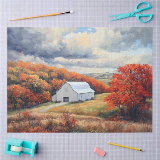 Rustikales Weißbuhnendekoupage Seidenpapier (Basteln)