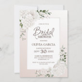 Rustikales Weißes Brautparty Einladung (Vorderseite)