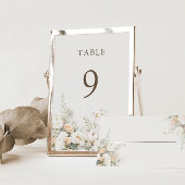 Rustikales Weißes Elegant Tischnummer