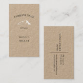 Rustikales, weißes Gebirgslogo Visitenkarte (Vorne/Hinten)