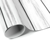 Rustikales, weißes Grunge, gewittertes Holz Geschenkpapier (Rolleneckpunkt)