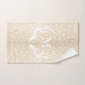 Rustikales Weißes Hirsch Antler Gepunktete Fawn Fu Badhandtuch Set (Handtuch)