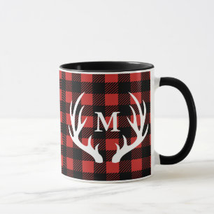 Rustikales Weißes Hirsch Antlers Buffalo Karo Kari Tasse