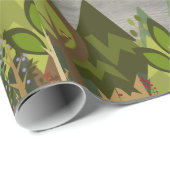 Rustikales weißes hölzernes Waldtier Geschenkpapier (Rolleneckpunkt)