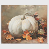 Rustikales weißes Kürbisgeflecht Geschenkpapier (Flach)