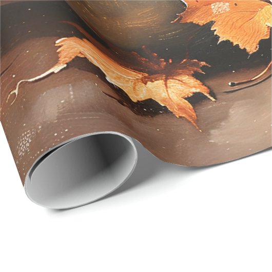 Rustikales weißes Kürbisgeflecht Geschenkpapier (Rolleneckpunkt)