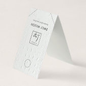 Rustikales, weißes Leder, das das Logo für die Dar Visitenkarten (Vorderseite)