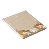 Rustikales weißes Orange Pumpkin Notepad Notizblock (angewinkelt)