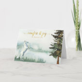 Rustikales Weißes Pferd Weihnachten (Vorderseite)