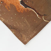 Rustikales weißes Pumpkin-Gemälde Fleecedecke (Ecke)