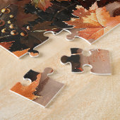 Rustikales weißes Pumpkin-Gemälde Puzzle (Seite)