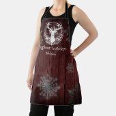 Rustikales Weißes Rentier Personalisiert Red Schürze (InSitu)