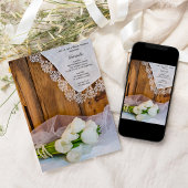 Rustikales Weißes Tulips Brautparty Einladung