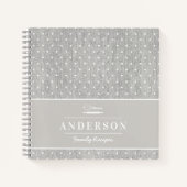 Rustikales Weißes und Graues Polka Dots Family Rez Notizblock (Vorderseite)
