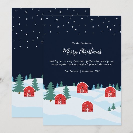 Rustikales weißes Weihnachten (Vorne/Hinten)