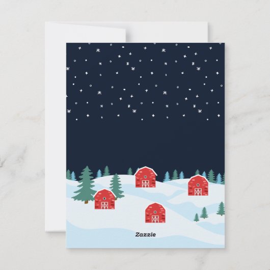 Rustikales weißes Weihnachten (Rückseite)