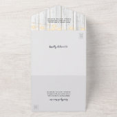 Rustikales Weißholz-Antler-Lichter Hochzeit All In One Einladung (Außenbereich)