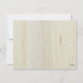 Rustikales Weißholz Hochzeit danke Ihnen Foto Card (Rückseite)