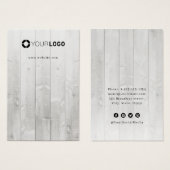 Rustikales Weißholz-Logo Ohrring-Display (Vorne & Hinten)