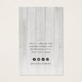 Rustikales Weißholz-Logo Ohrring-Display (Rückseite)