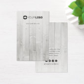 Rustikales Weißholz-Logo Ohrring-Display (Schreibtisch)