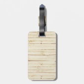 Rustikales Weißholz mit Anker Gepäckanhänger (Rückseite vertikal)