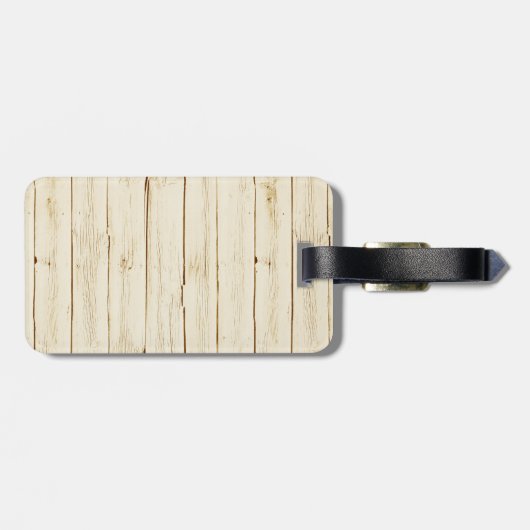 Rustikales Weißholz mit Ankern Gepäckanhänger (Rückseite horizontal)