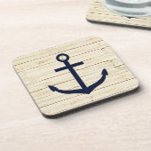 Rustikales Weißholz mit Ankern Untersetzer (Linke Seite)