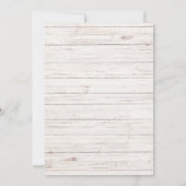 Rustikales Weißholz-Poinsettia-Hochzeit Einladung (Rückseite)