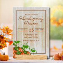 Rustikales Weißholz Pumpkins Erntedank Dinner Inv