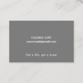 Rustikales Weißholz Reitpferd Visitenkarte (Rückseite)